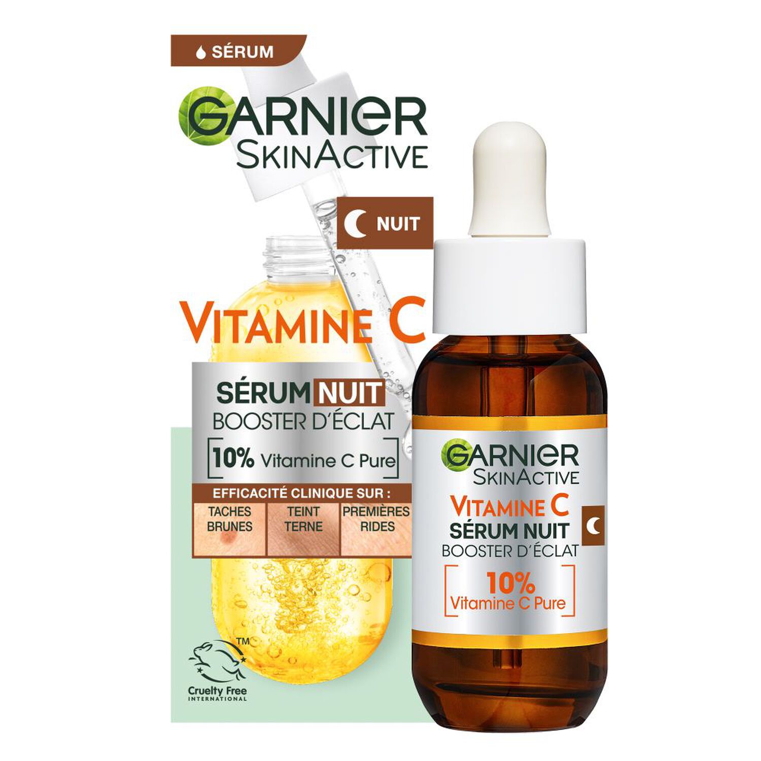 Vitamine C, Sérum nuit Booster d'éclat Garnier MyOrigines Produit