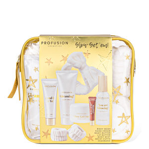 Glow Get Em! Shower Gel Gift Set: 100 ml + 4 Products + Accessories