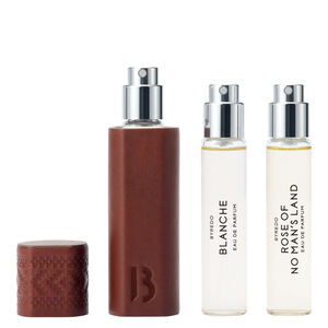 Travel Leather Case Coffret 3x12ml Blanche Mojave Rose Of No Man&rsquo;s Land H26 Ikonisk s&aelig;t Eau de Parfum 3 x 12 ml + rejsetui i l&aelig;der i begr&aelig;nset udgave