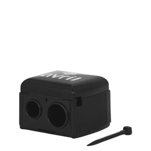 Taille-crayon double avec r&eacute;cuperateur et lamelle nettoyante