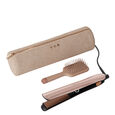 Gold &Eacute;dition Limit&eacute;e Cashmere Conjunto de alisador Styler + mini escova plana + bolsa bege