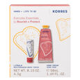 Everyday Essentials To Nourish + Protect Peony Rose Hand Cream Gift Set 50ml & Mediterranean Grape Lip Balm 4.5g