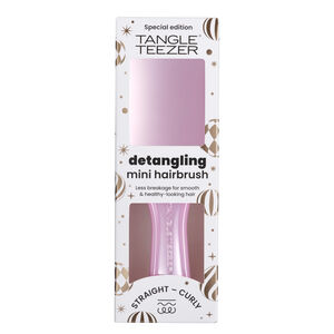 Ultimate Detangler Mini Ontklittende haarborstel in satijnroze chroom