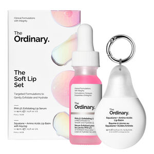 The Soft Lip Set Coffret Baume &agrave; L&egrave;vres au Squalane + Acides Amin&eacute;s 15ml + S&eacute;rum Exfoliant pour les L&egrave;vres PHA 5% 15ml