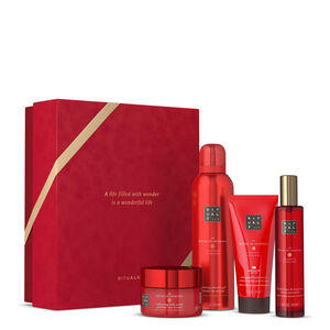 The Ritual Of Ayurveda Coffret Mousse de Douche 200ml + Gommage Corps 125g + Cr&egrave;me pour le Corps 100ml Brume Parfum&eacute;e 50ml