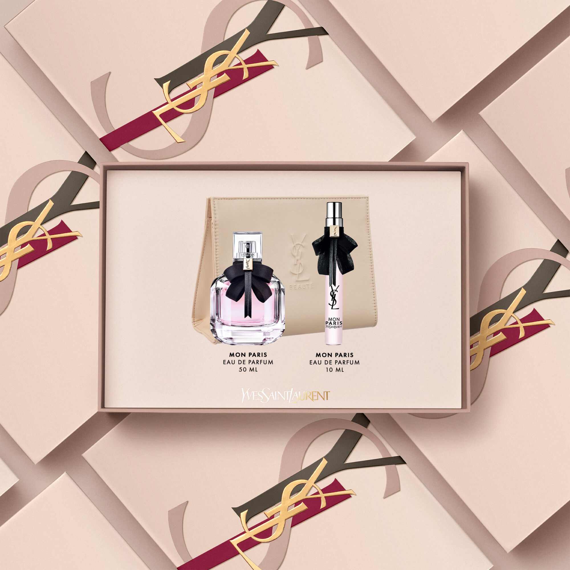 Mon Paris, Gift set Eau de Parfum 50 ml + Vapo 10 ml + 1 Kit