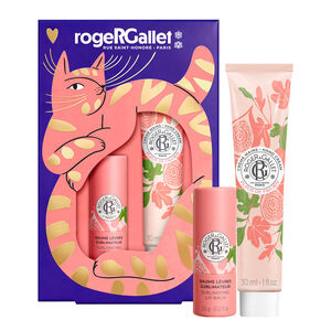 Fleur de Figuier Set met lippenbalsem voor een stralende glans + verzorgende handcr&egrave;me 30 ml
