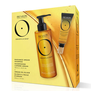Orofluido&trade; Zestaw szamponu Lumi&egrave;re Argan 240 ml + eliksiru z olejkiem arganowym 30 ml