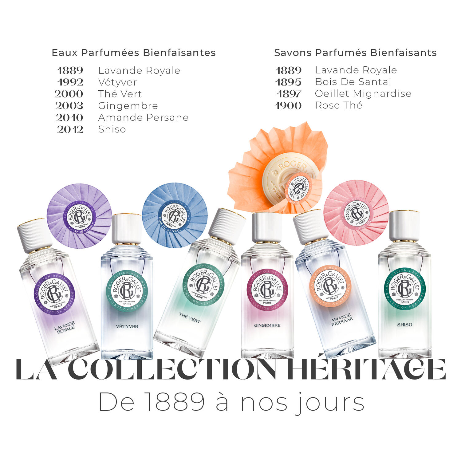 Eau Parfumée Bienfaisante Roger Gallet Lavande Royale - 100 Ml, Made In France