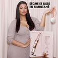 Duet Style &Eacute;dition Limit&eacute;e Cashmere 2-in-1-Set: Gl&auml;tteisen mit F&ouml;hnfunktion + Flachb&uuml;rste und beigefarbener Kosmetikkoffer