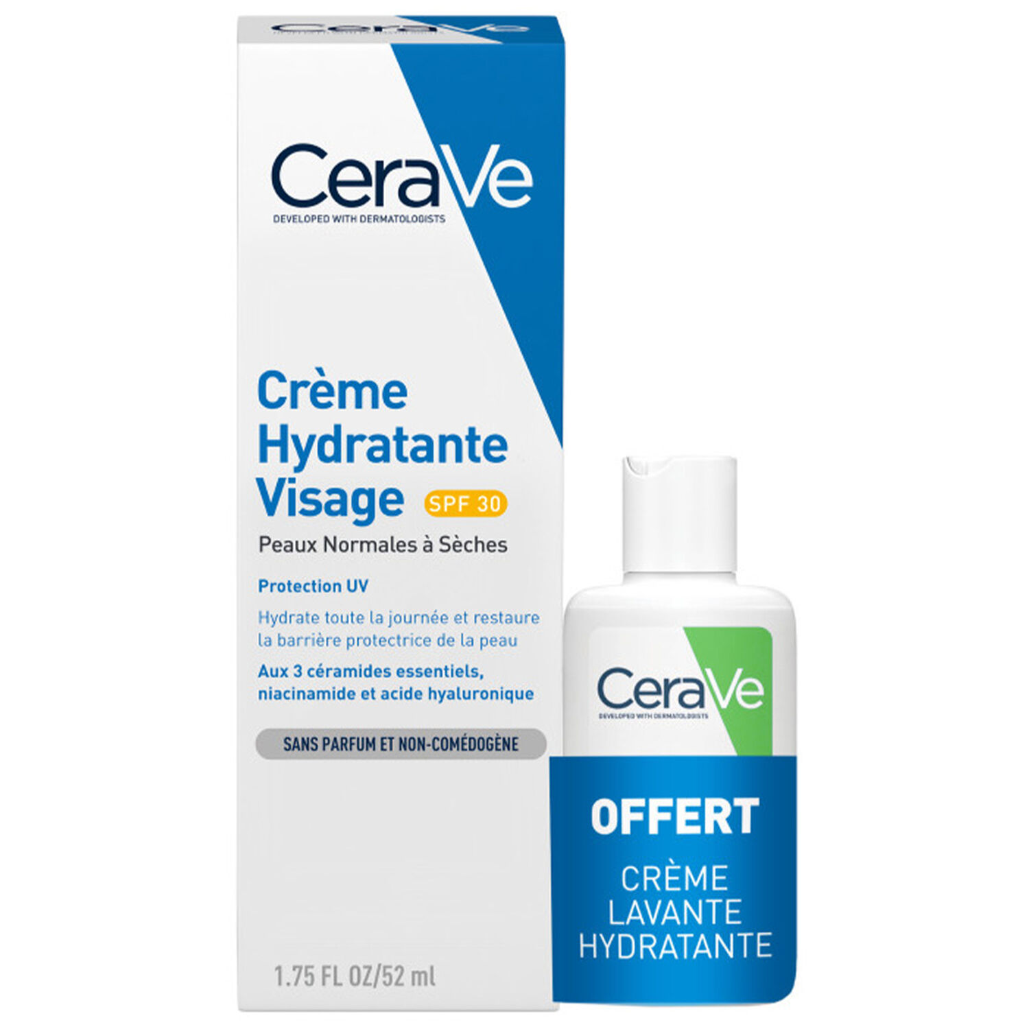 CeraVe Crème Hydratante Visage SPF 30, 52ml