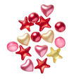 The Pool Party Perles de Bain Fraise, Passion, Rose, Vanille, Ananas 15x4g