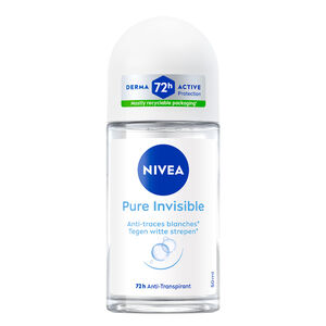Nivea Pure Invisible Deodorante roll-on antitraspirante 72 ore con protezione anti-macchie 50 ml