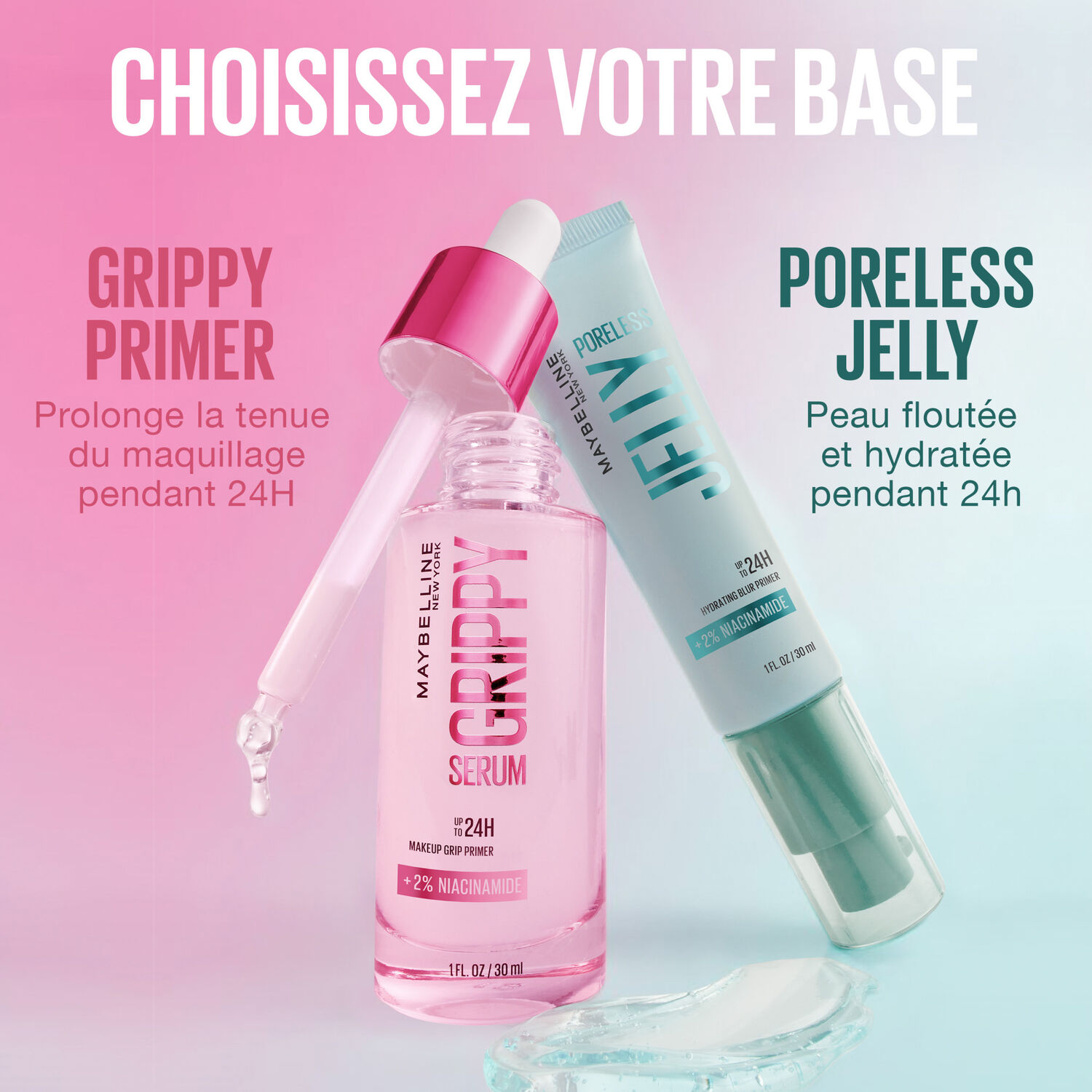 Poreless Jelly, Base floutante hydratante enrichie en niacinamide 30 ml ...
