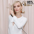 Gold &Eacute;dition Limit&eacute;e Cashmere Conjunto de alisador Styler + mini escova plana + bolsa bege