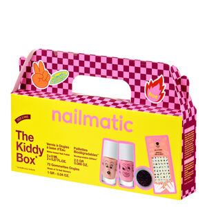 Kiddy Box Set mit 2 x 8 ml Nagellack + Nagelstickern und Glitzer
