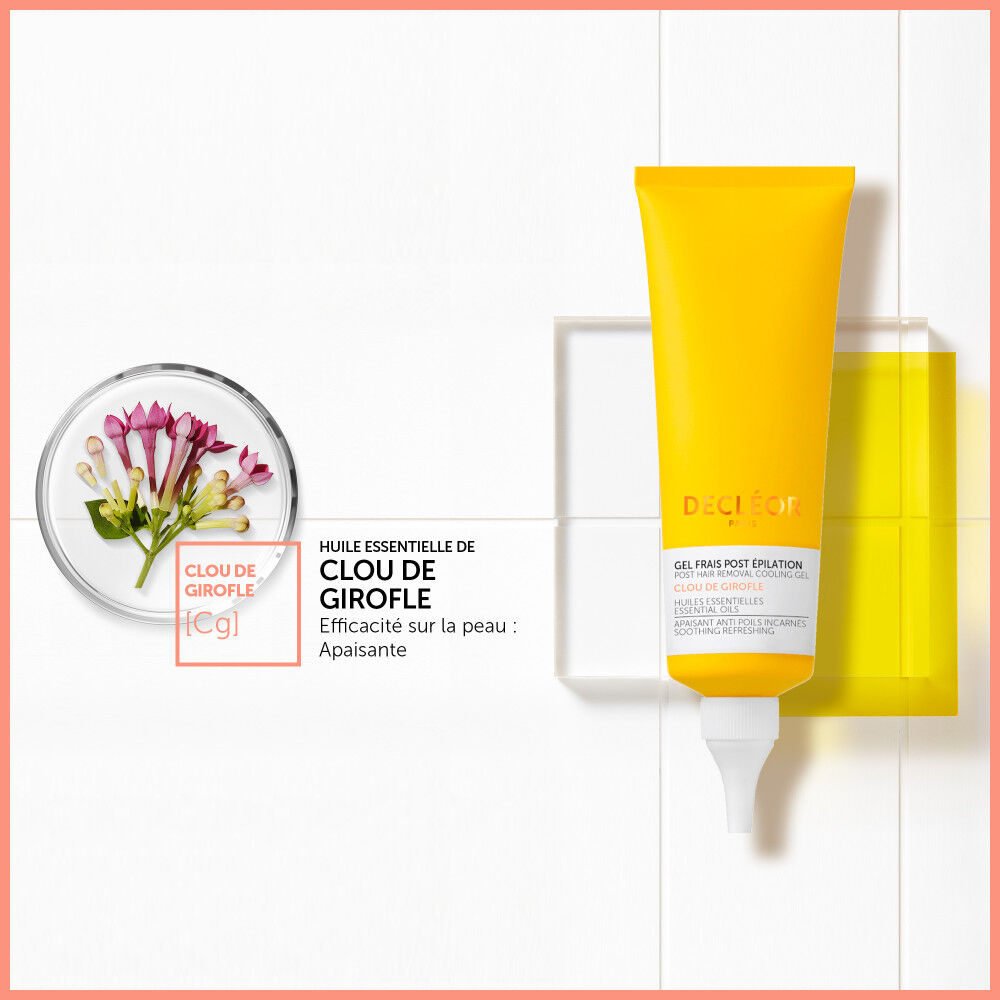 DECLEOR Gel Frais – Kühlendes Körpergel Nach Der Enthaarung, Pflegt & Beruhigt Die Haut, Beugt Eingewachsenen Haaren Vor – 125 Ml