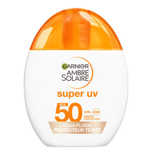 Ambre Solaire Super UV SPF50 Aqua Fluide Protecteur Visage Teint&eacute; 40 ml