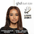 Duet Style &Eacute;dition Limit&eacute;e Cashmere 2-in-1-Set: Gl&auml;tteisen mit F&ouml;hnfunktion + Flachb&uuml;rste und beigefarbener Kosmetikkoffer