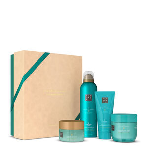 The Ritual Of Karma Coffret Mousse de Douche 200ml + Gommage Corps 125g + Cr&egrave;me Corps 100ml + Masque pour le Corps 125ml