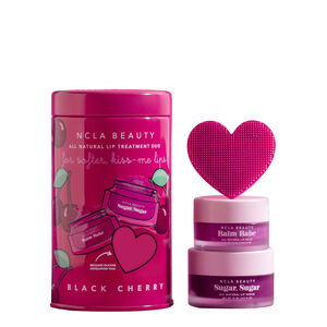 Black Cherry Lip Care+ Lip Scrubber Lip care duo: balm 10 ml + scrub 15 ml + silicone scrubber