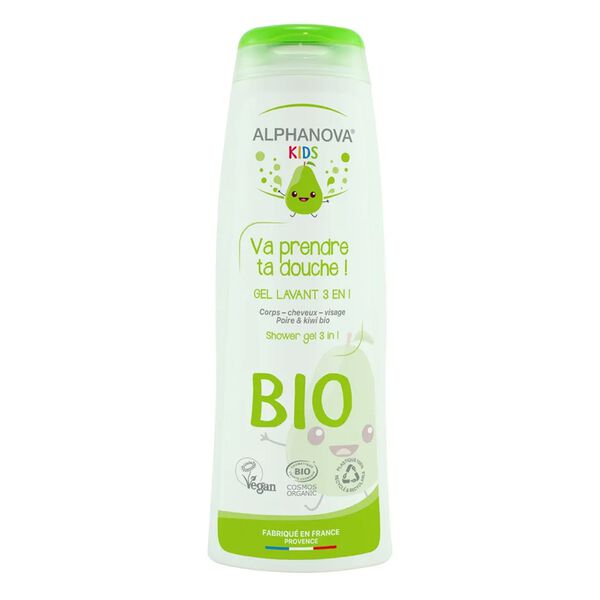 Va Prendre ta Douche ! Alphanova Kids ®, Gel Douche Enfants Bio à la Poire 250 ml Alphanova