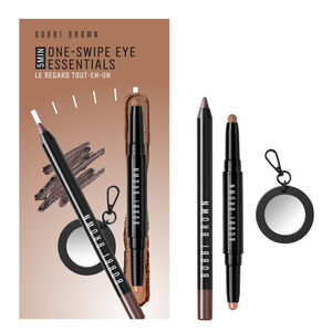 One-Swipe Eye Essentials Dual-Ended Long Wear Cream Shadow Stick Set in Heat Ray-Biscotti + 24-Hour Kajal Liner Smolder