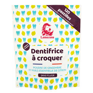 Dentifrice &agrave; Croquer Dentifrice &agrave; Croquer Gingembre & Citron Sans Fluor 120 Pastilles