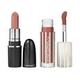 Mini M.A.C MACximal Matte-lippenstift in de kleur Honeylove + Lipglass Air Casual in een setje.