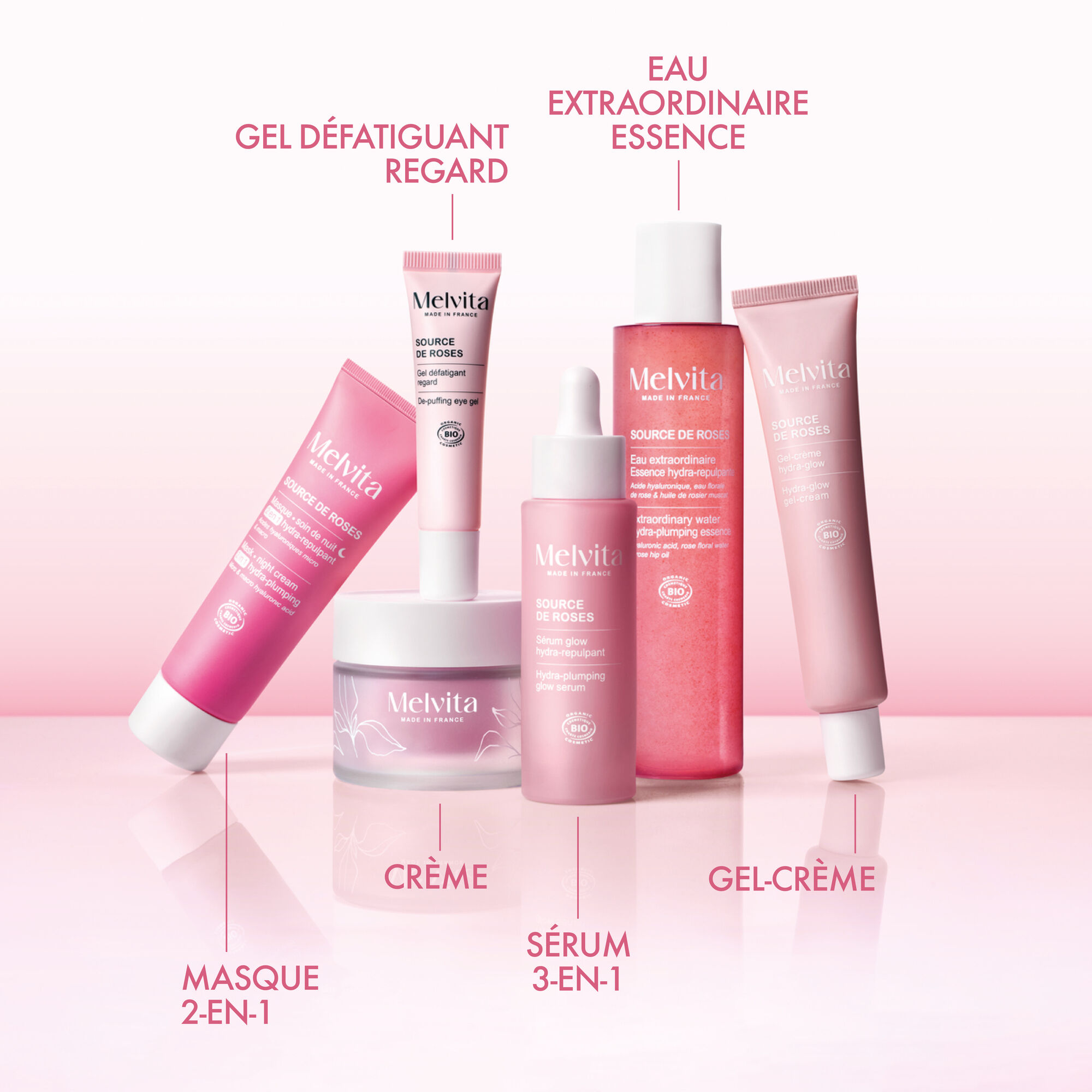 Source de Roses, Glow Hydra-Repulping Serum 3in1 30ml - Melvita