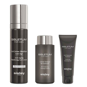 Sisleyum For Men Coffret Gel-Cr&egrave;me Matifiant Anti-&Acirc;ge 50ml +Lotion Tonique Revitalisante 10ml +Gel Nettoyant Purifiant 10ml