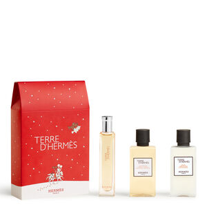 Terre d'Herm&egrave;s Gift Set Eau de Toilette Travel Set 15ml + Body and Hair Shower Gel 40ml + After-Shave Balm 40ml