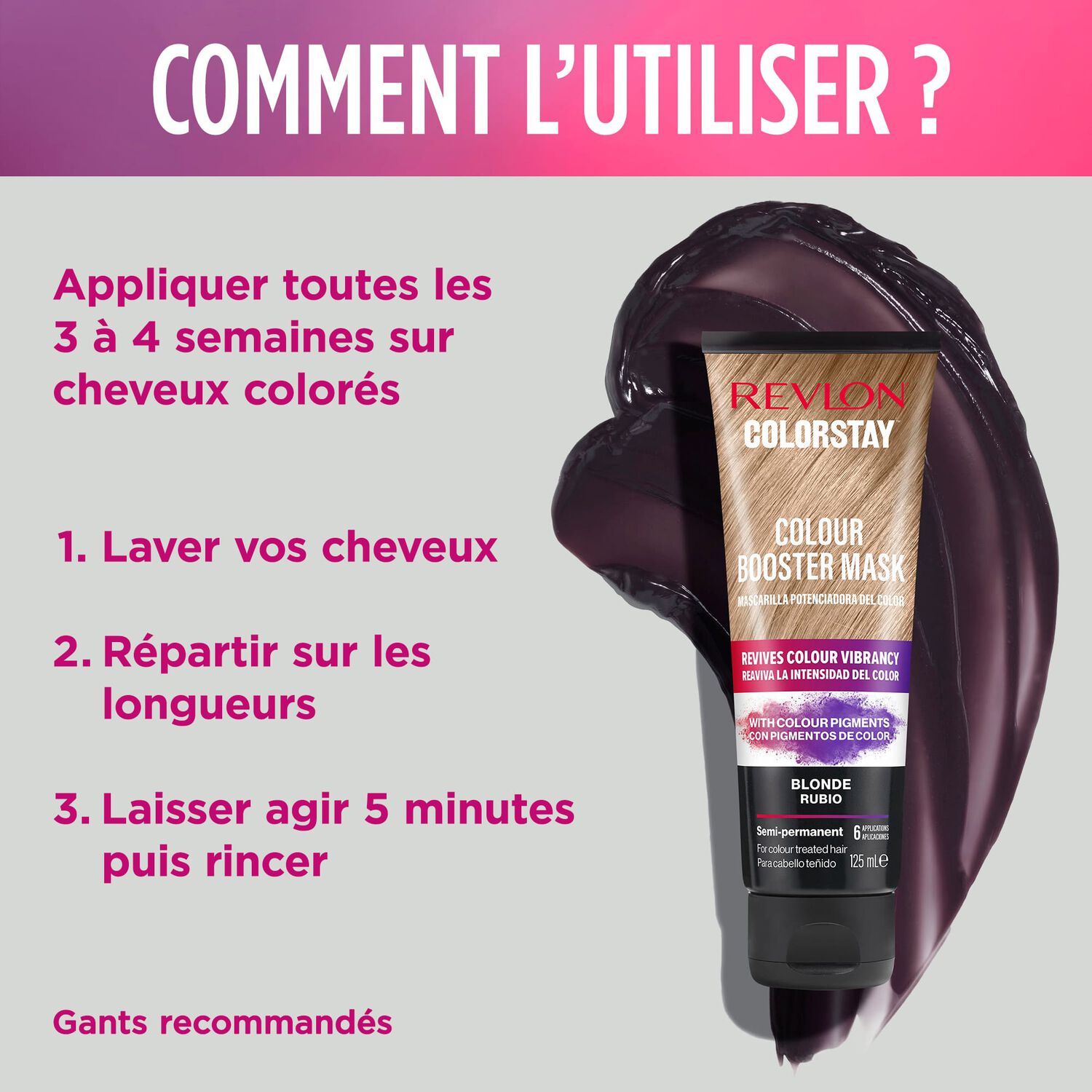 ColorStay Colour Booster Mask, Coloration Temporaire en Masque - Revlon ...