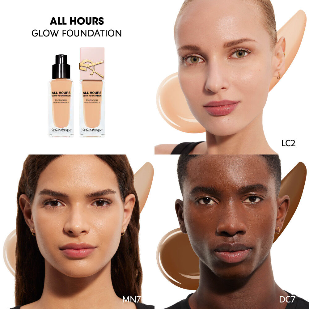 All Hours Glow, 24h* High-Coverage Luminous Foundation - Yves St