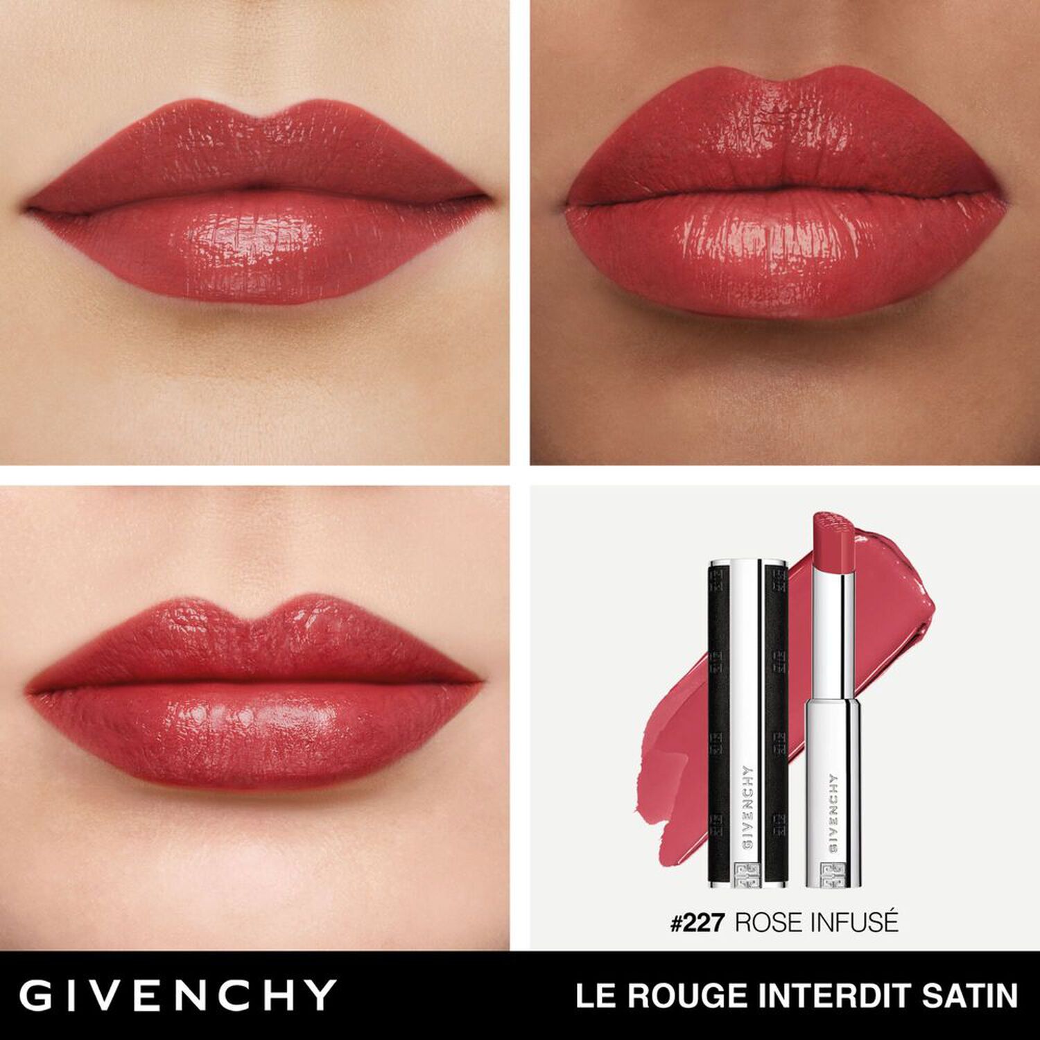 Le Rouge Interdit Satin, Luminous Satin Finish Lipstick Givenchy