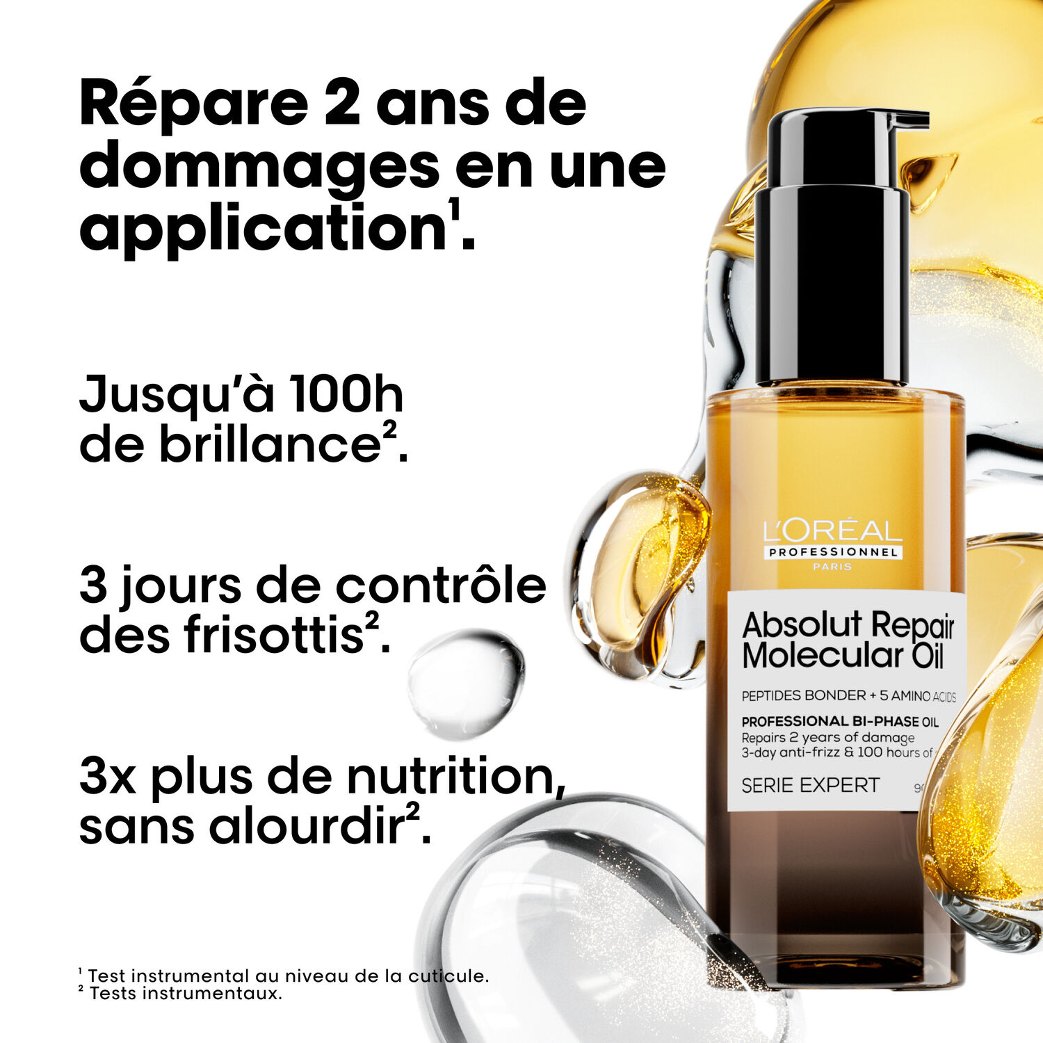 Absolut Repair Molecular, Bi-Phase Repair Oil - L'Oréal Professionnel ...
