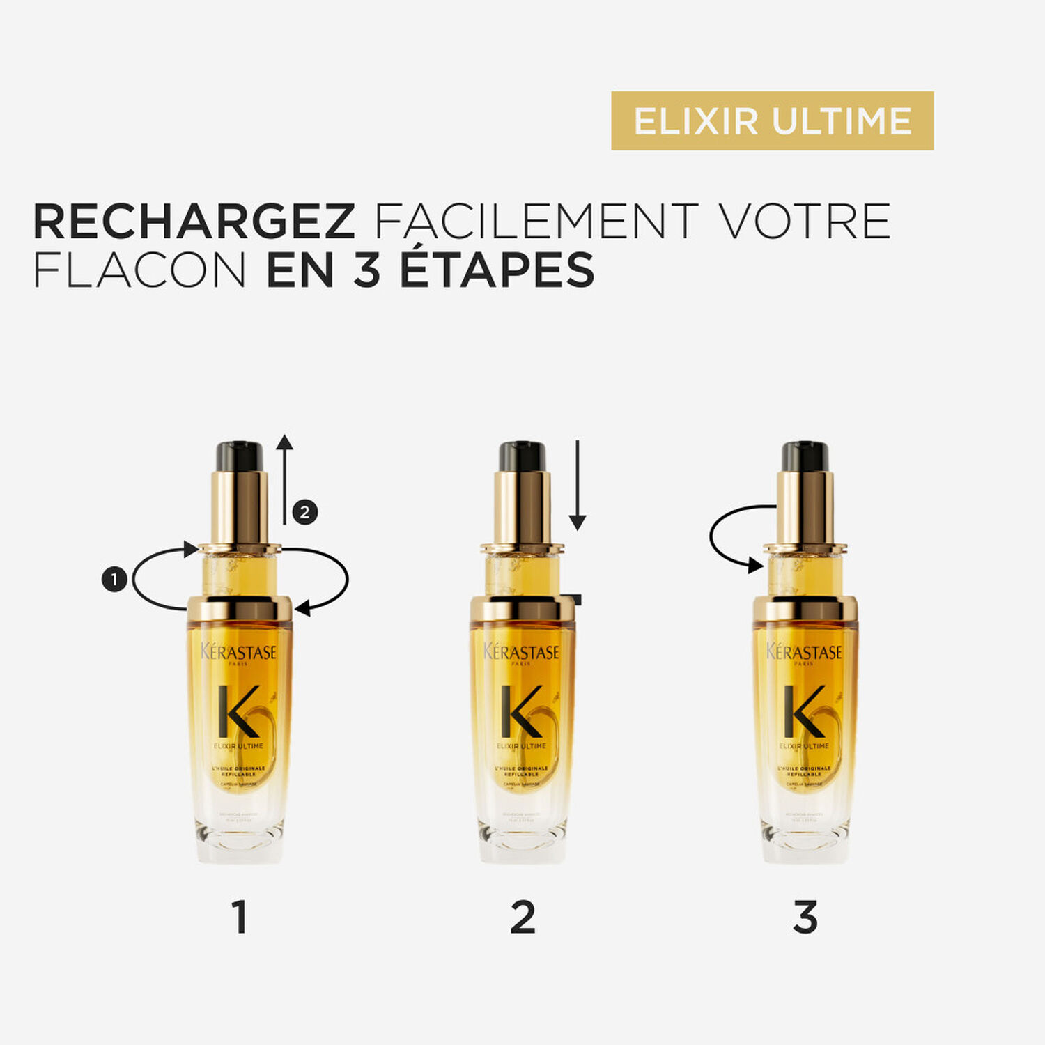Elixir Ultime, L'Huile Originale sublimatrice rechargeable pour tous ...