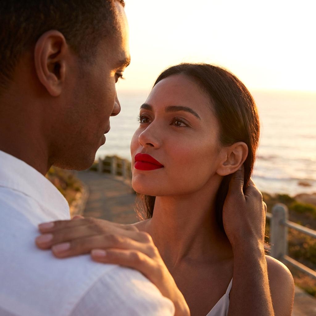 femme rouge &agrave; l&egrave;vres rouge vif