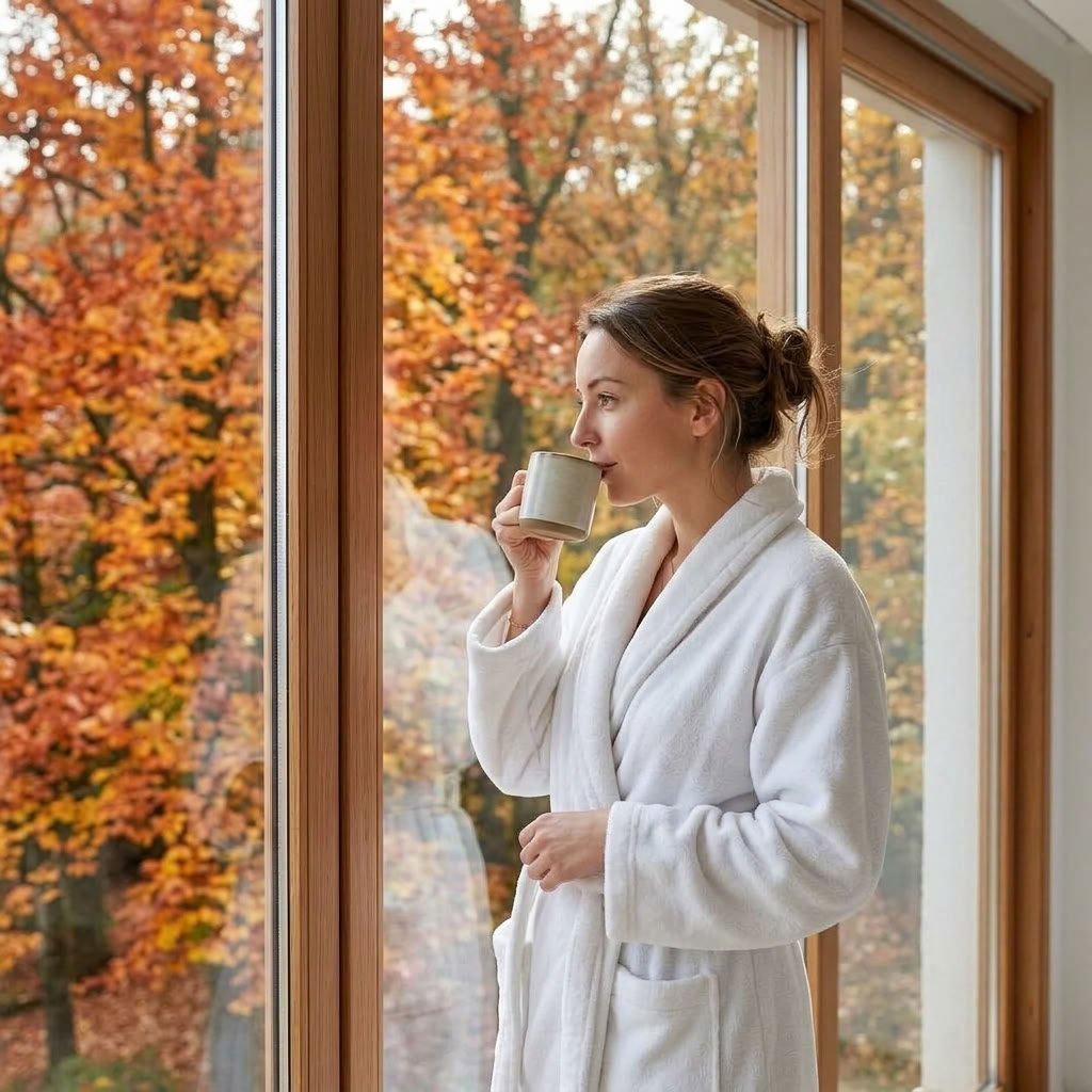femme café automne