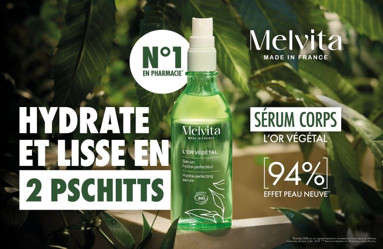 banniere melvita L'Or V&eacute;g&eacute;tal- S&eacute;rum Corps Hydra Perfecteur