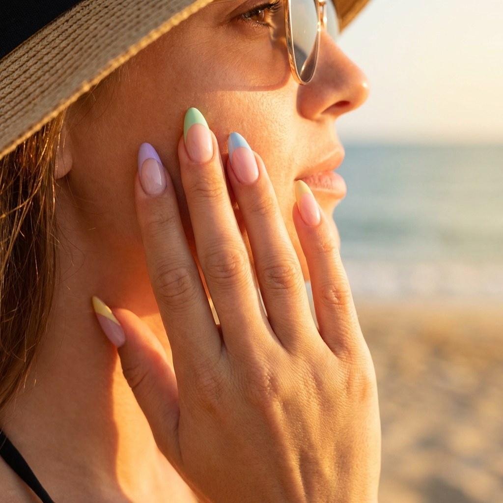 manucure french pastel