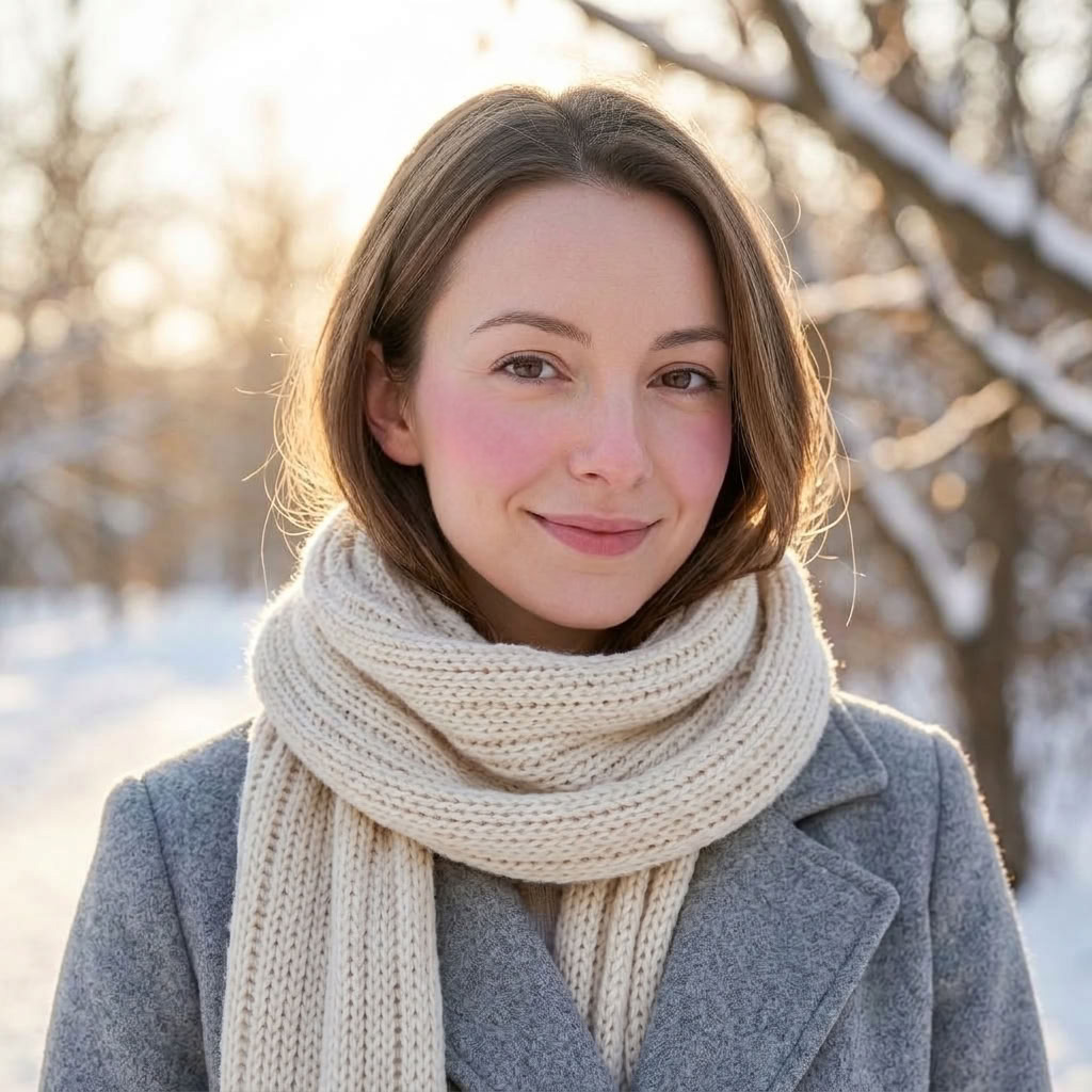 femme hiver blush