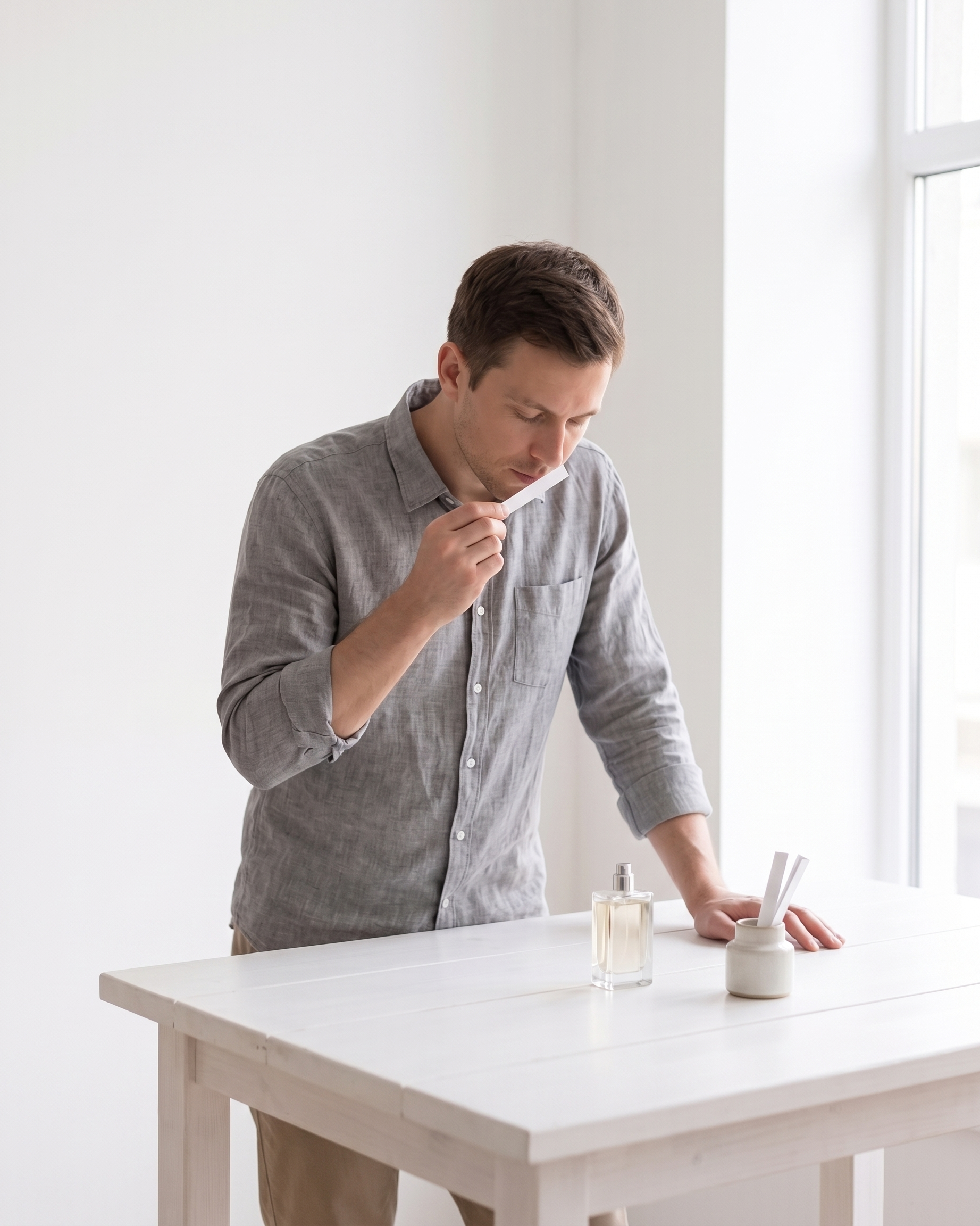 homme teste parfum