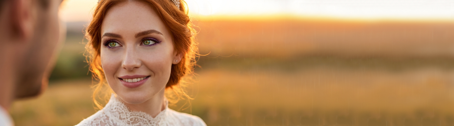 banner mari&eacute;e aux yeux verts