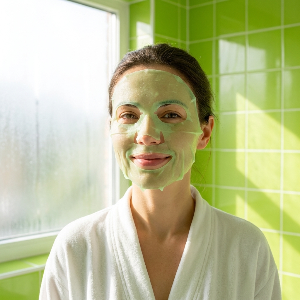 femme masque tissu aloe vera