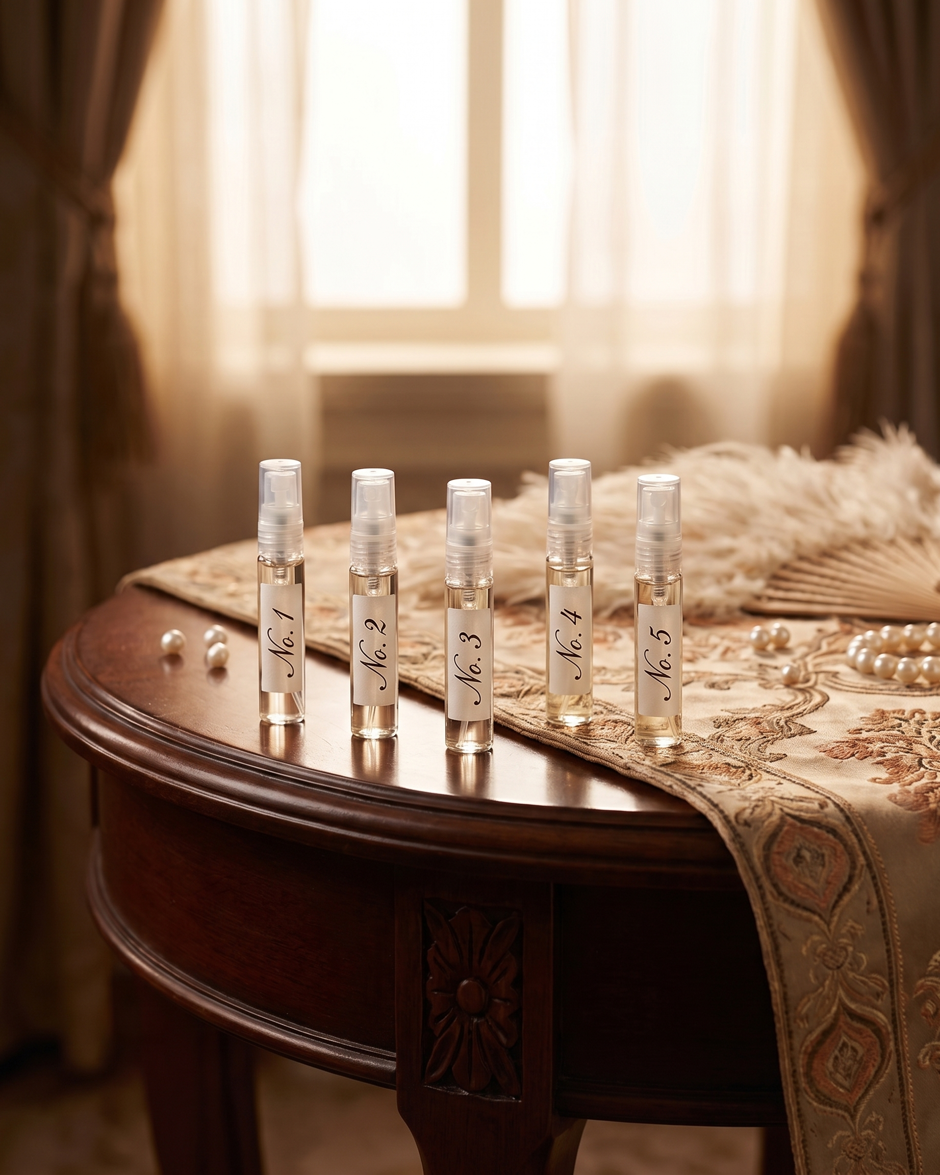 table échantillons parfums