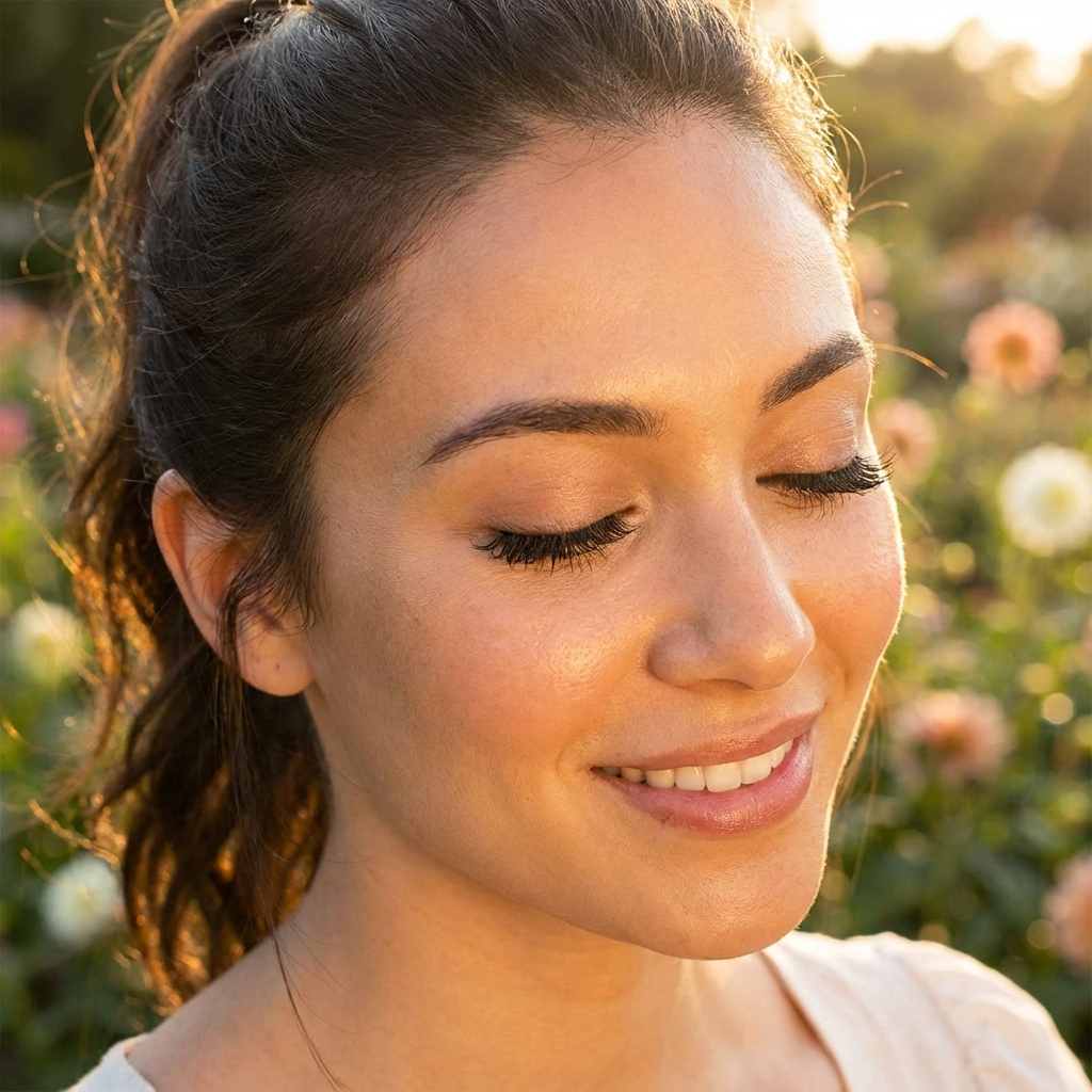 image femme aux beaux cils 