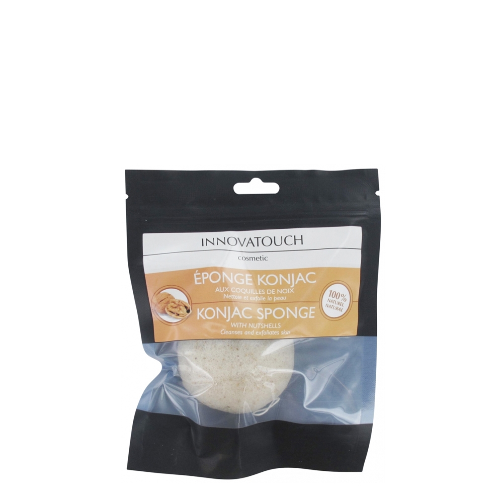 Éponge Konjac Aux Coquilles de Noix