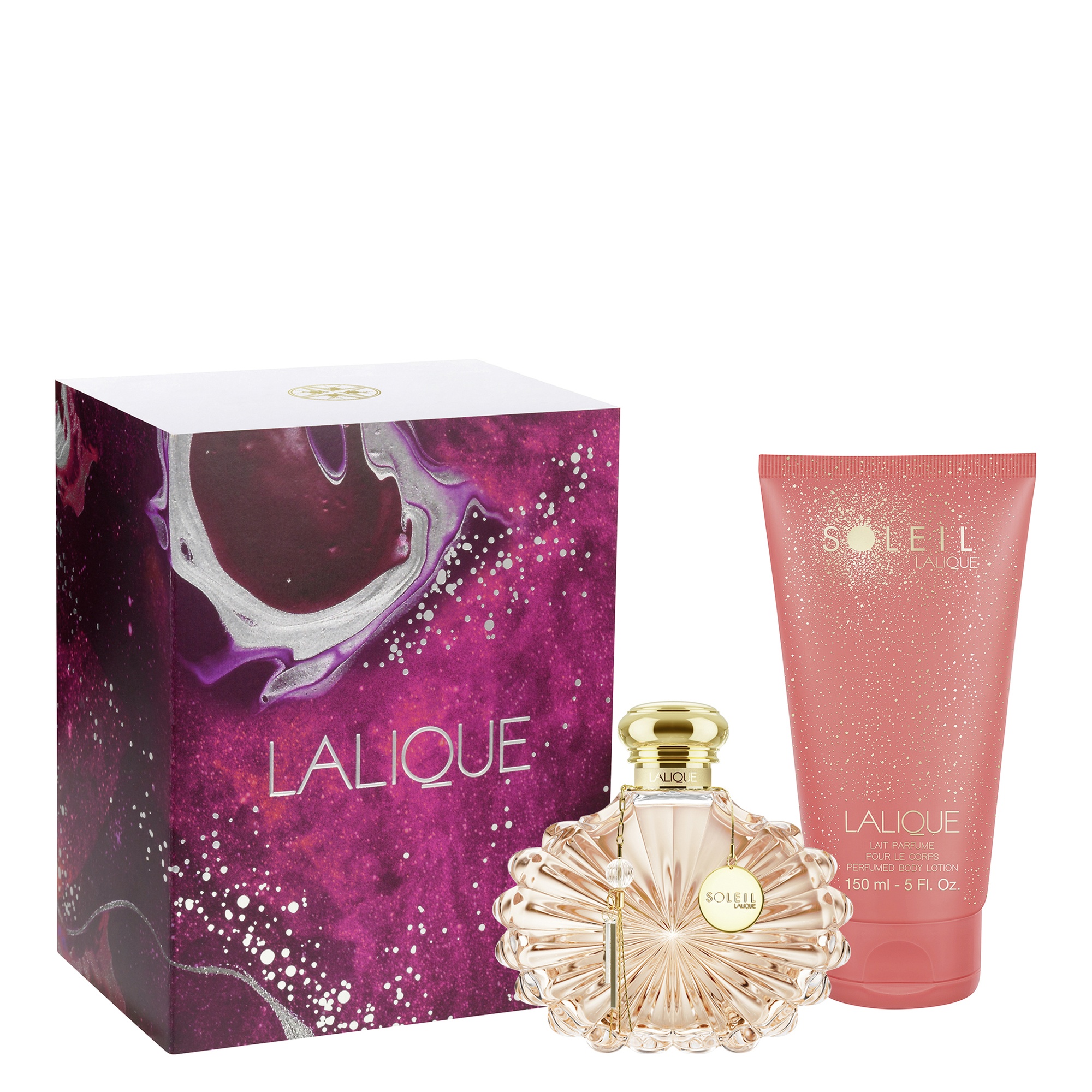 LALIQUE Soleil 香水とボディクリームセット Soleil Lalique, Gift set Eau de parfum 100ml + Lait Corps 150ml