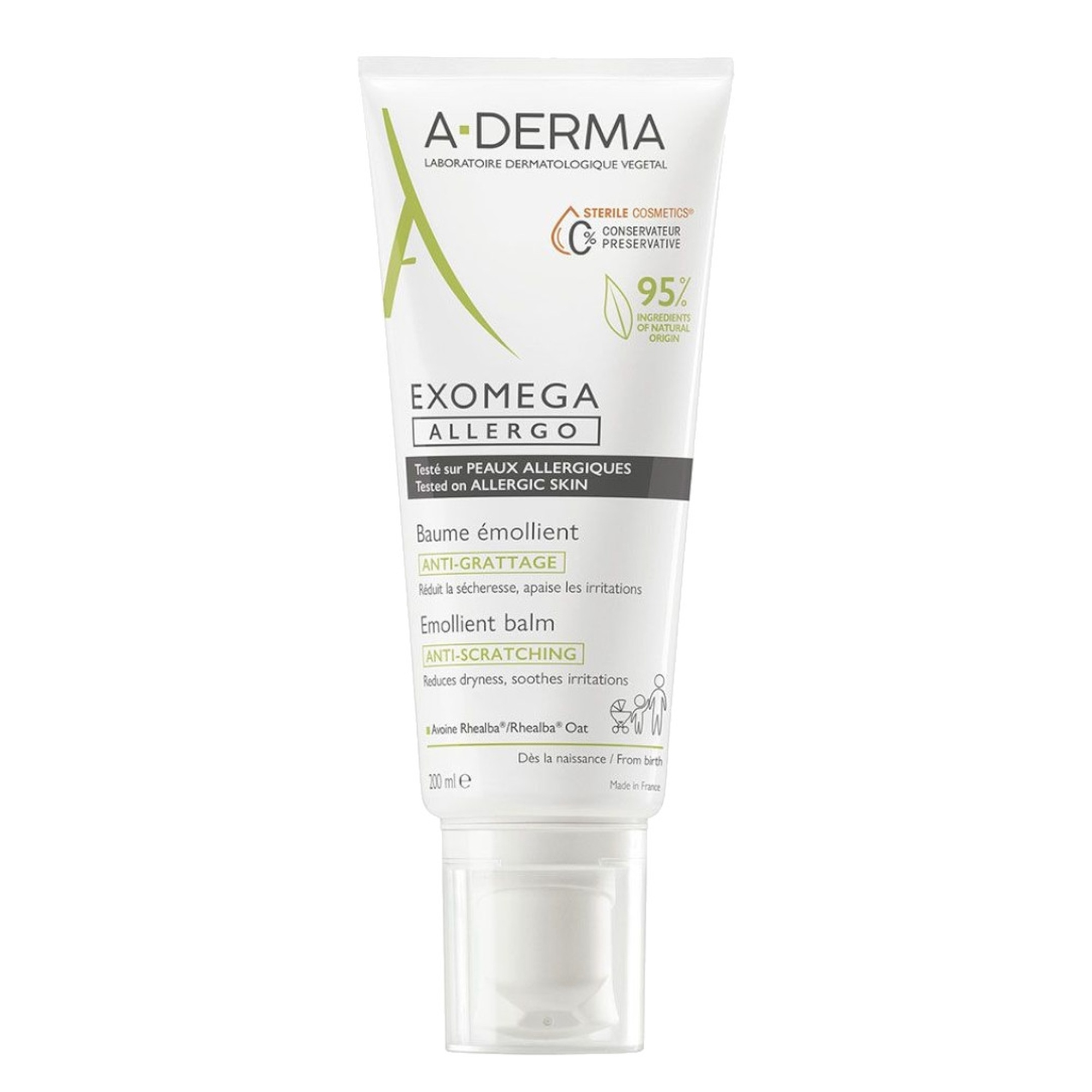 Exomega Allergo, Baume Emollient Anti-Grattage - A-Derma | MyOrigines ...